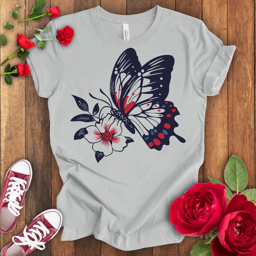 Fluttering Garden Magic Butterfly T-shirt - STYLISHOUR