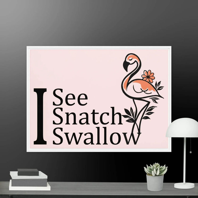 I See Flamingo Framed canvas - STYLISHOUR