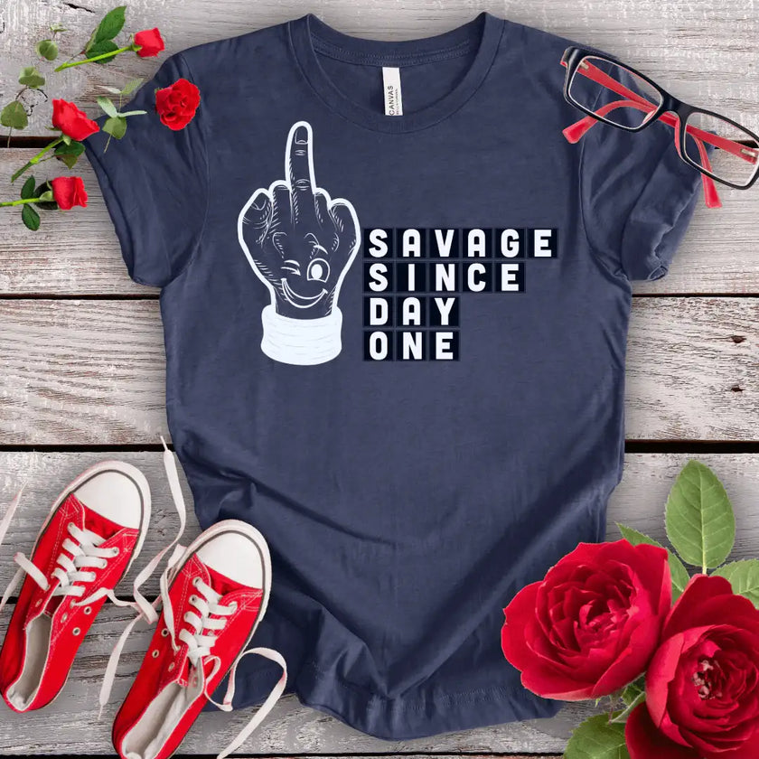 Savage since Day One Premium T-shirt - STYLISHOUR