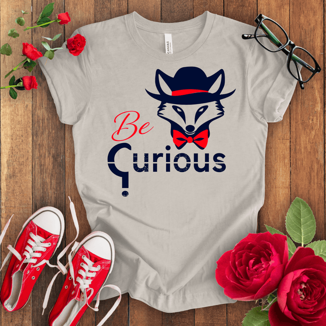 Be Curious Fox T-shirt - STYLISHOUR