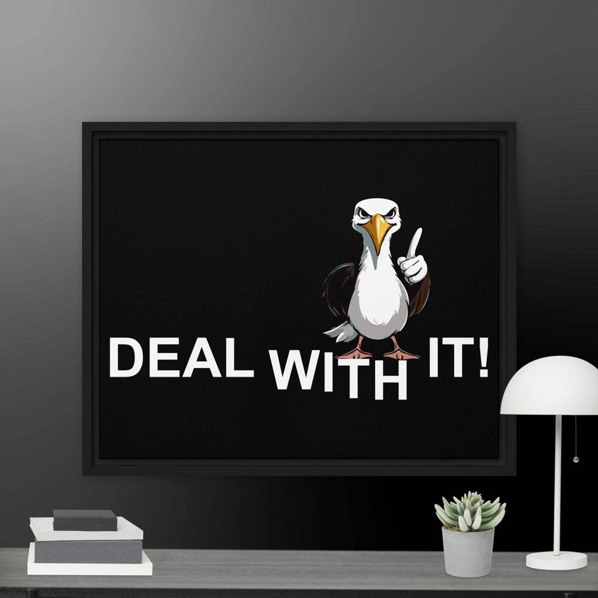 Deal with it Duck Framed canvas - STYLISHOUR