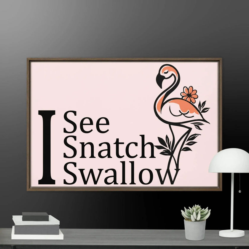 I See Flamingo Framed canvas - STYLISHOUR