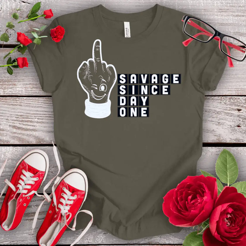 Savage since Day One Premium T-shirt - STYLISHOUR