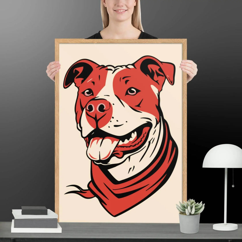 Red Dog Framed matte paper poster - STYLISHOUR