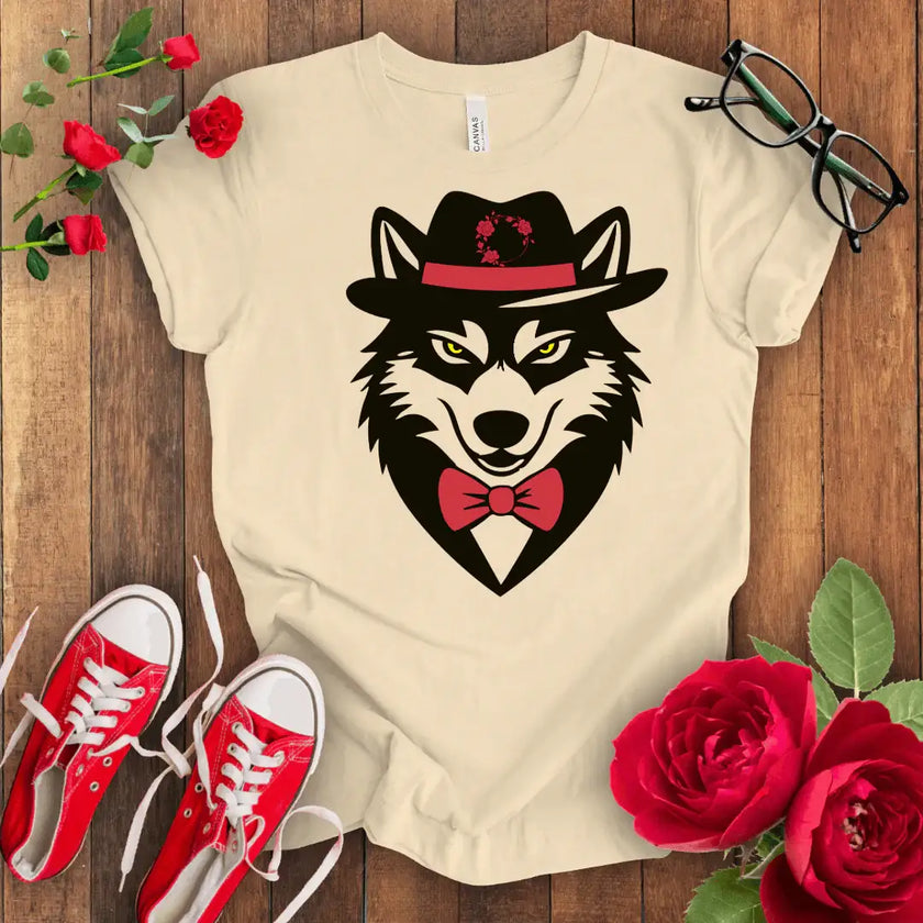 Winter Wolf T-shirt: Chilling Eye Design - STYLISHOUR
