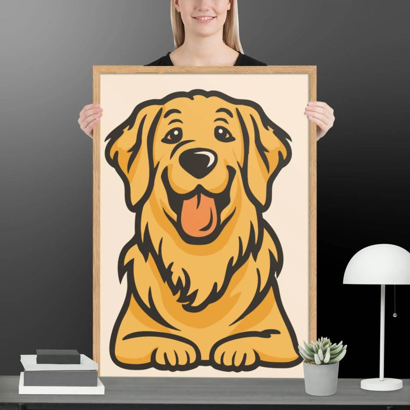Golden Dog Framed matte paper poster - STYLISHOUR