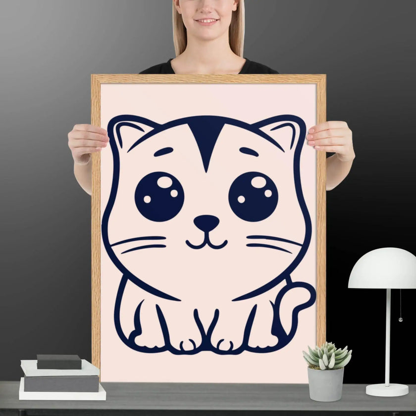 Meow Magic Framed matte paper poster - STYLISHOUR