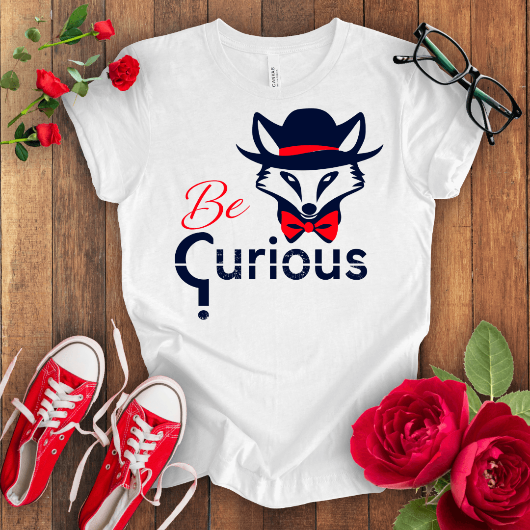 Be Curious Fox T-shirt - STYLISHOUR