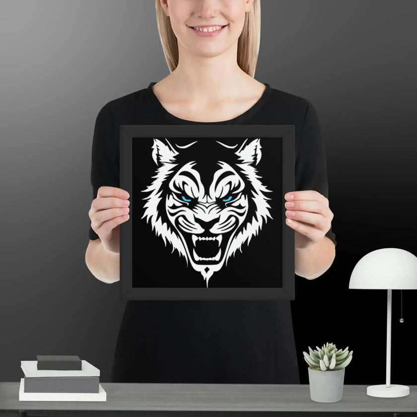 Fearless Roaring Tiger Wall Art Framed poster - STYLISHOUR