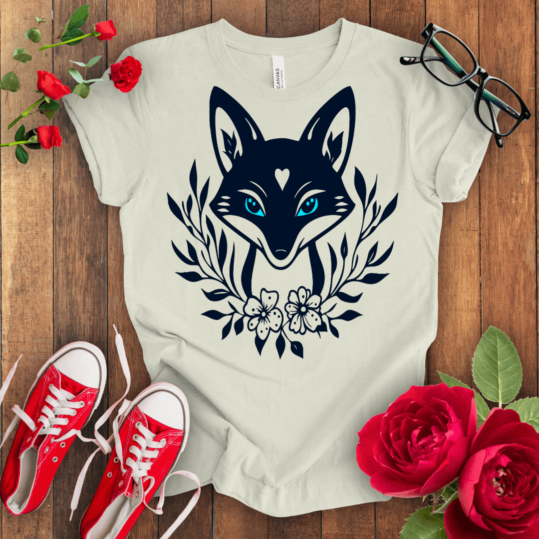 Sky blue Eye cute Fox T-shirt - STYLISHOUR