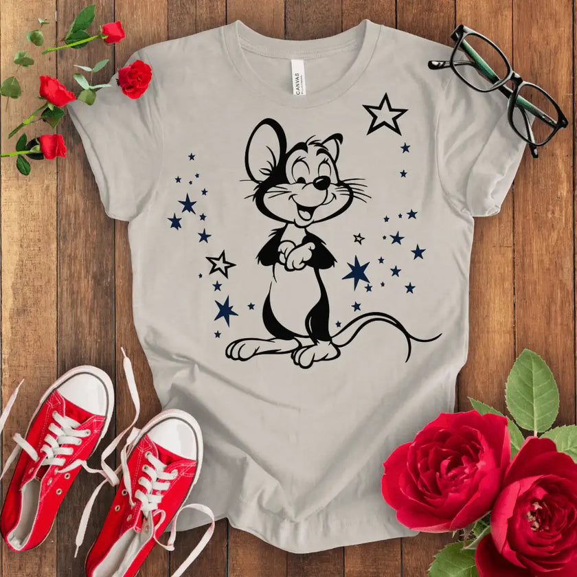 Smiley Mouse Tee: Happy vibes only! - STYLISHOUR