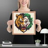 Roaring Madness – Joker Lion Fusion Art Print - STYLISHOUR