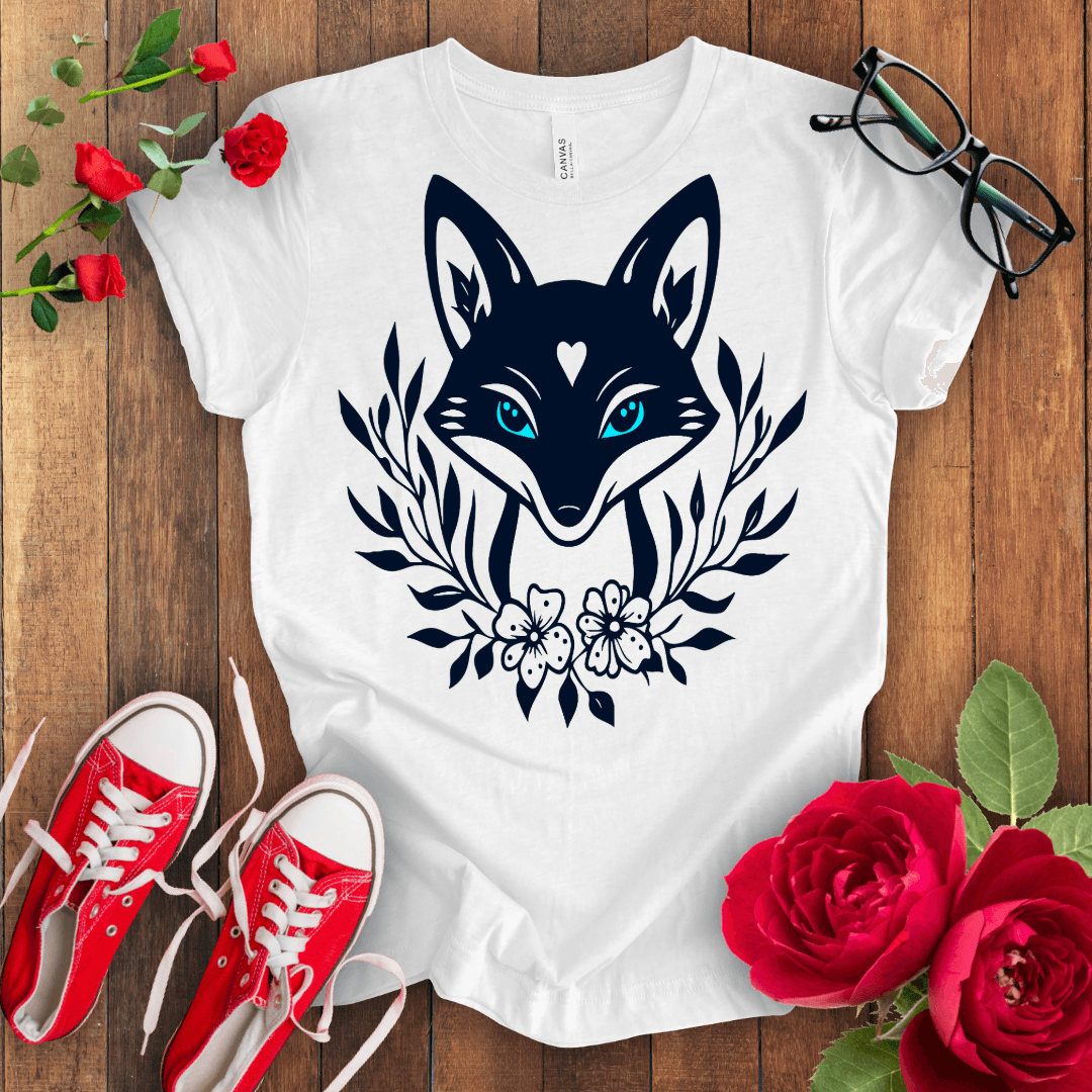 Sky blue Eye cute Fox T-shirt - STYLISHOUR