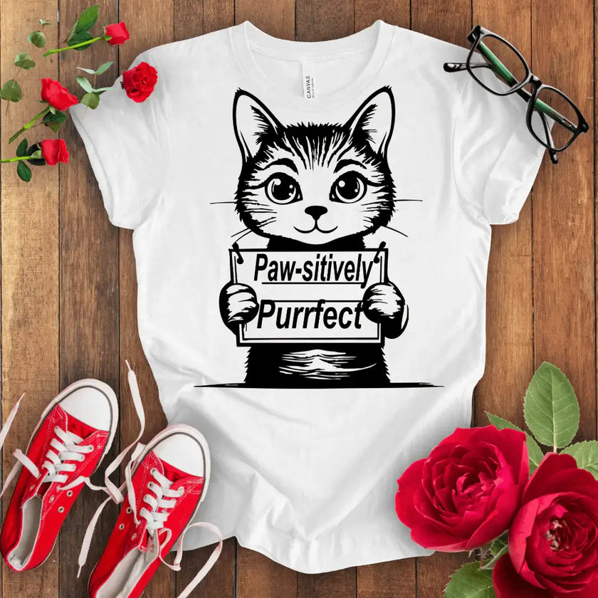 Positively Perfect Kitten T-shirt - STYLISHOUR