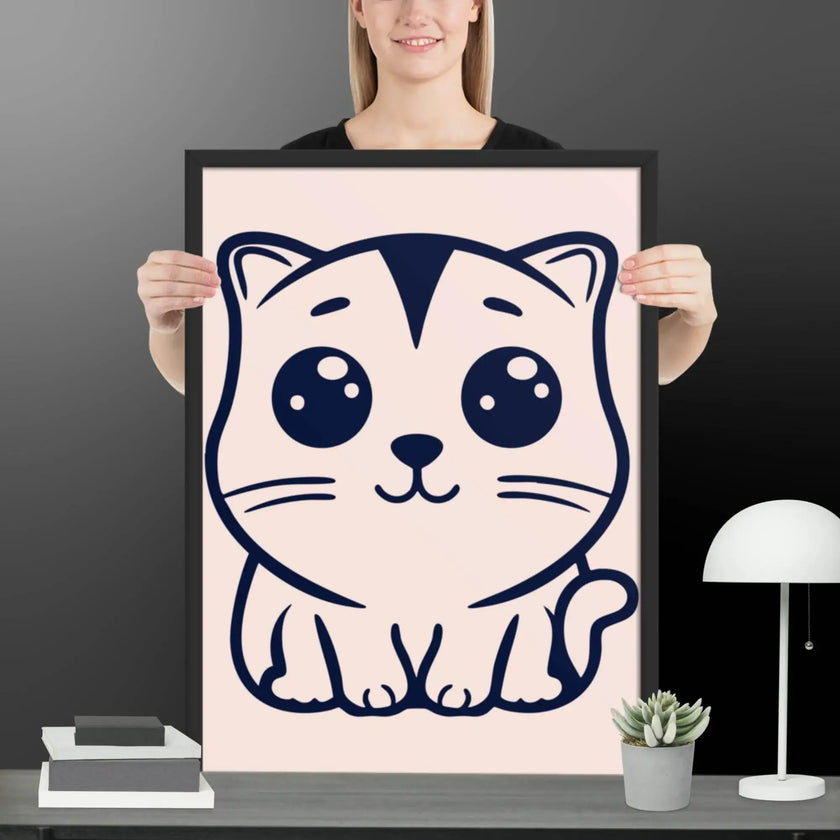 Meow Magic Framed matte paper poster - STYLISHOUR