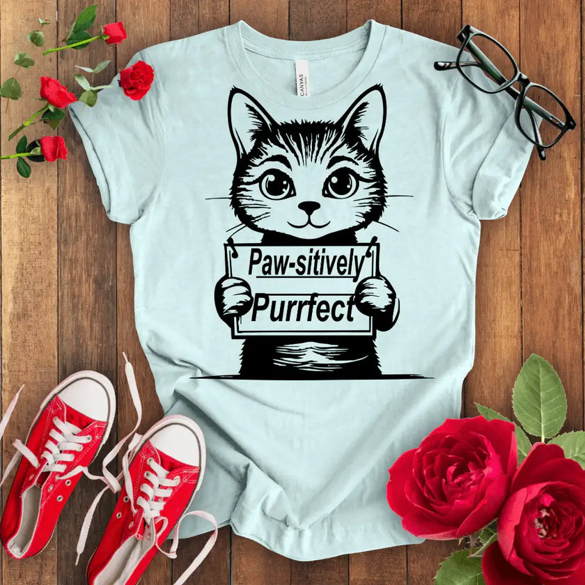 Positively Perfect Kitten T-shirt - STYLISHOUR