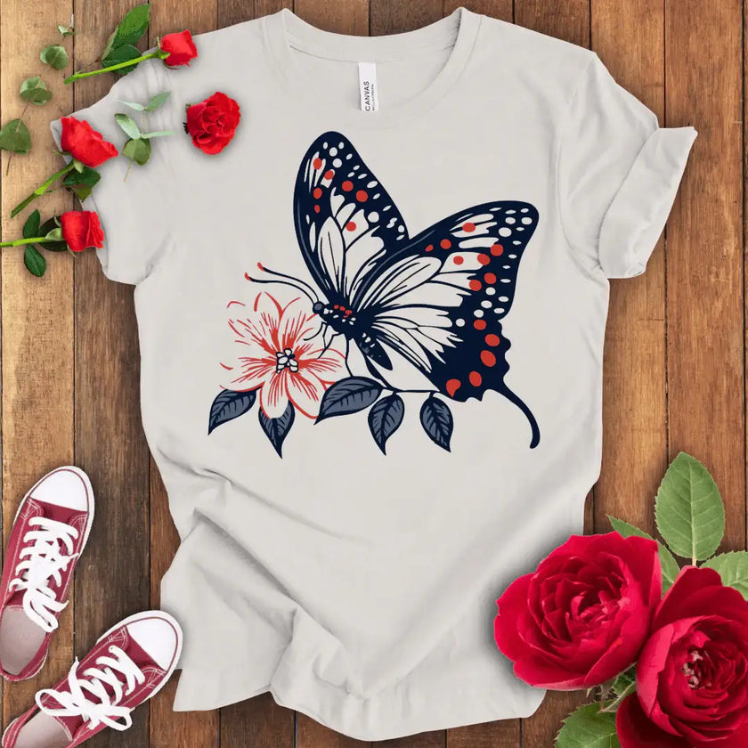 Flutter in Bloom Butterfly T-shirt - STYLISHOUR