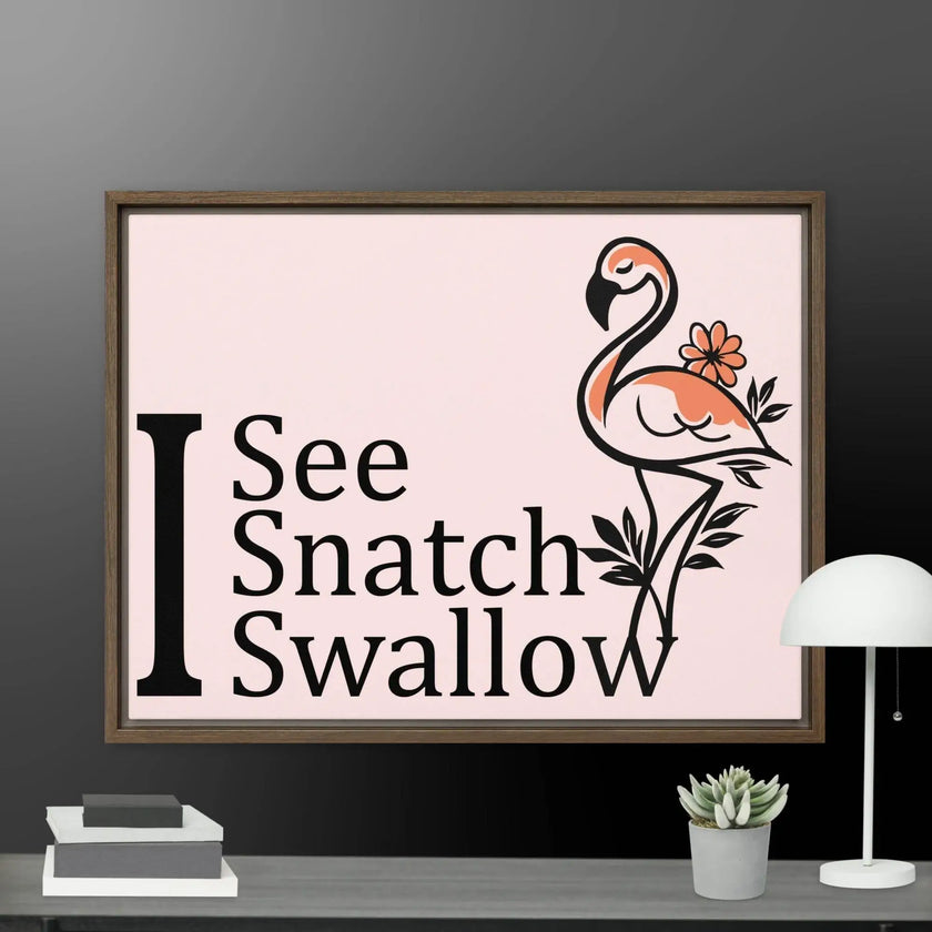 I See Flamingo Framed canvas - STYLISHOUR