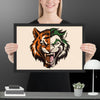 Roaring Madness – Joker Lion Fusion Art Framed poster - STYLISHOUR