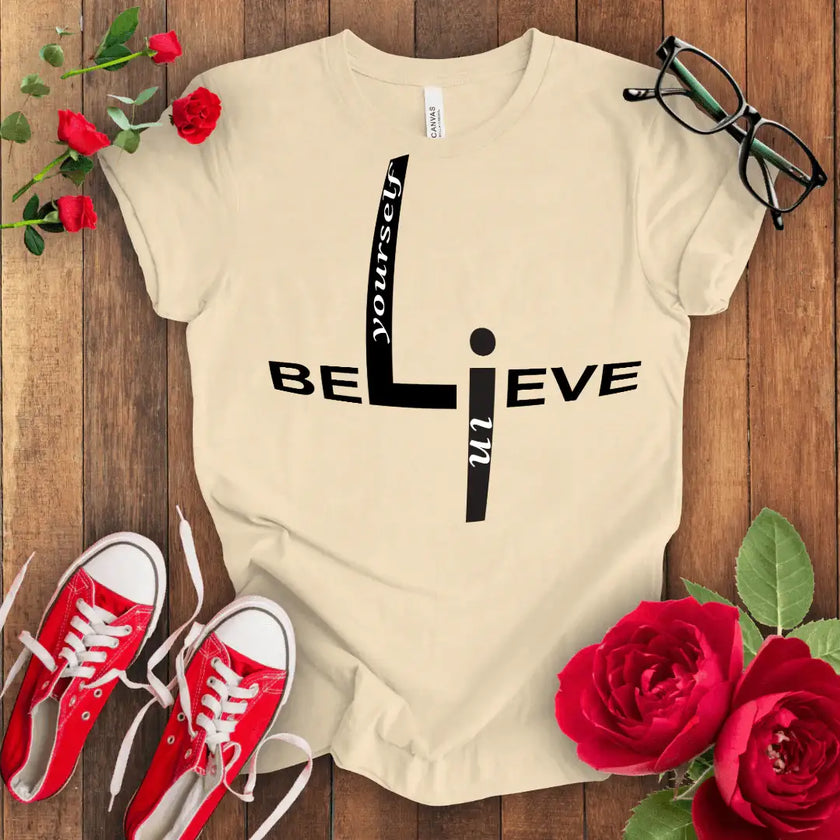 Believe Tee: Empowering Confidence Shirt - STYLISHOUR