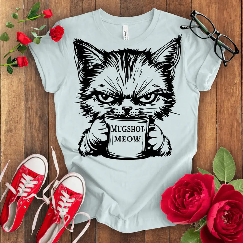 Mugshot Meow Kitten T-shirt - STYLISHOUR
