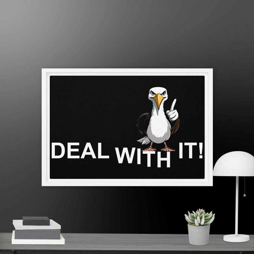 Deal with it Duck Framed canvas - STYLISHOUR