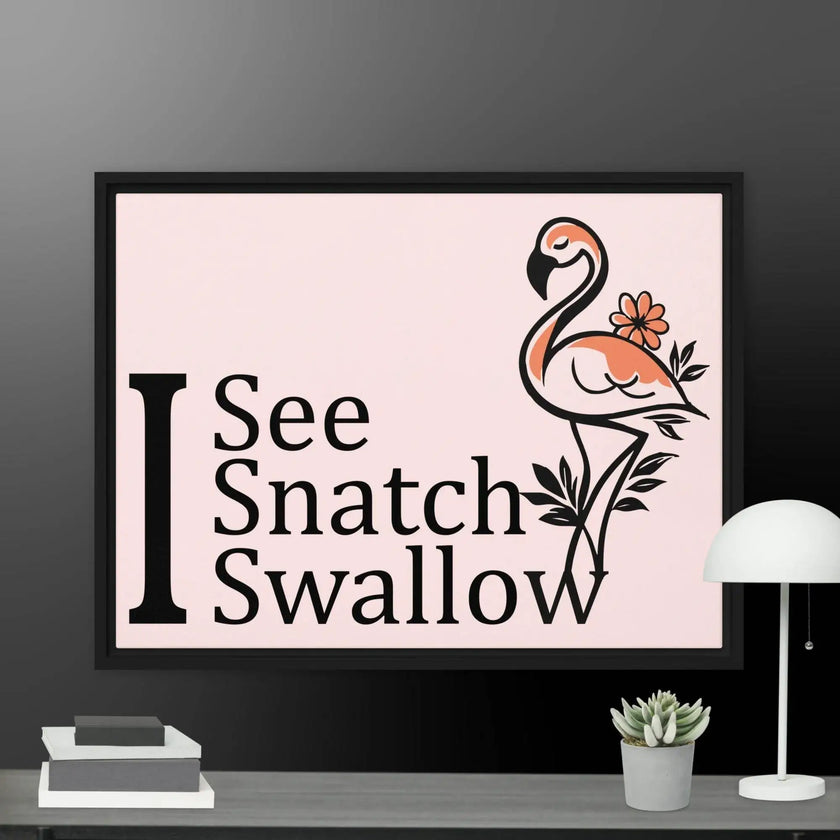 I See Flamingo Framed canvas - STYLISHOUR