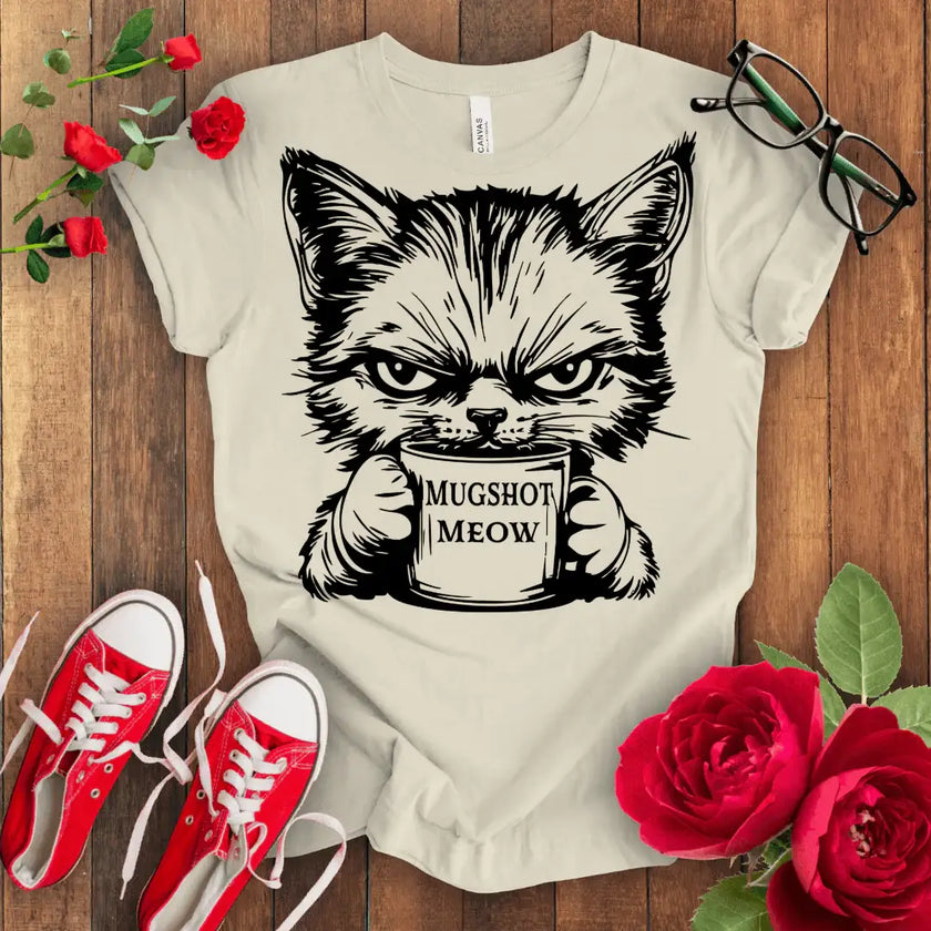 Mugshot Meow Kitten T-shirt - STYLISHOUR