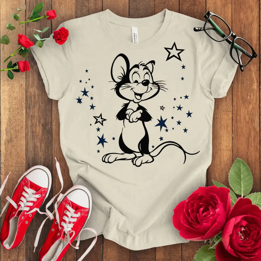 Smiley Mouse Tee: Happy vibes only! - STYLISHOUR