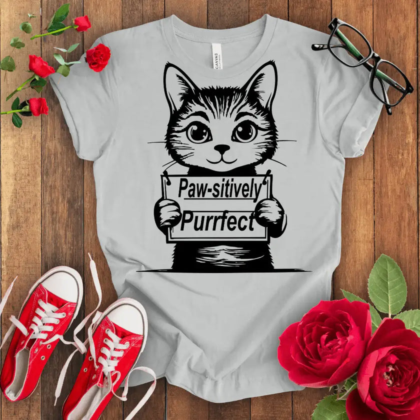 Positively Perfect Kitten T-shirt - STYLISHOUR