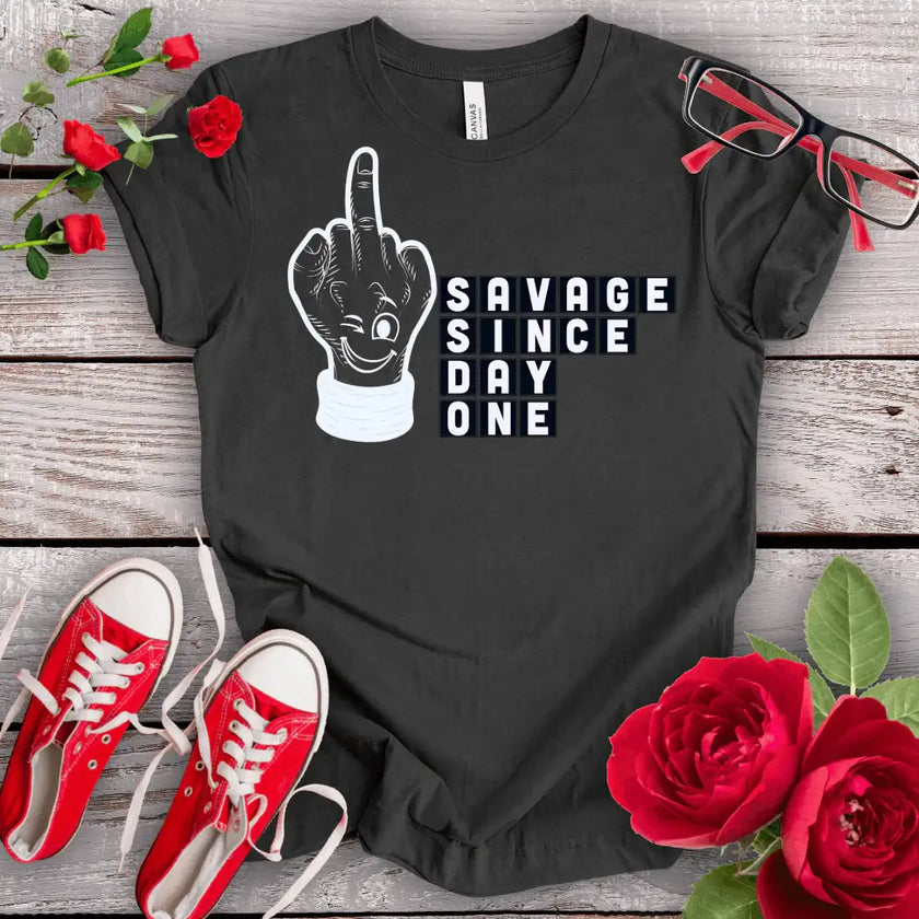 Savage since Day One Premium T-shirt - STYLISHOUR
