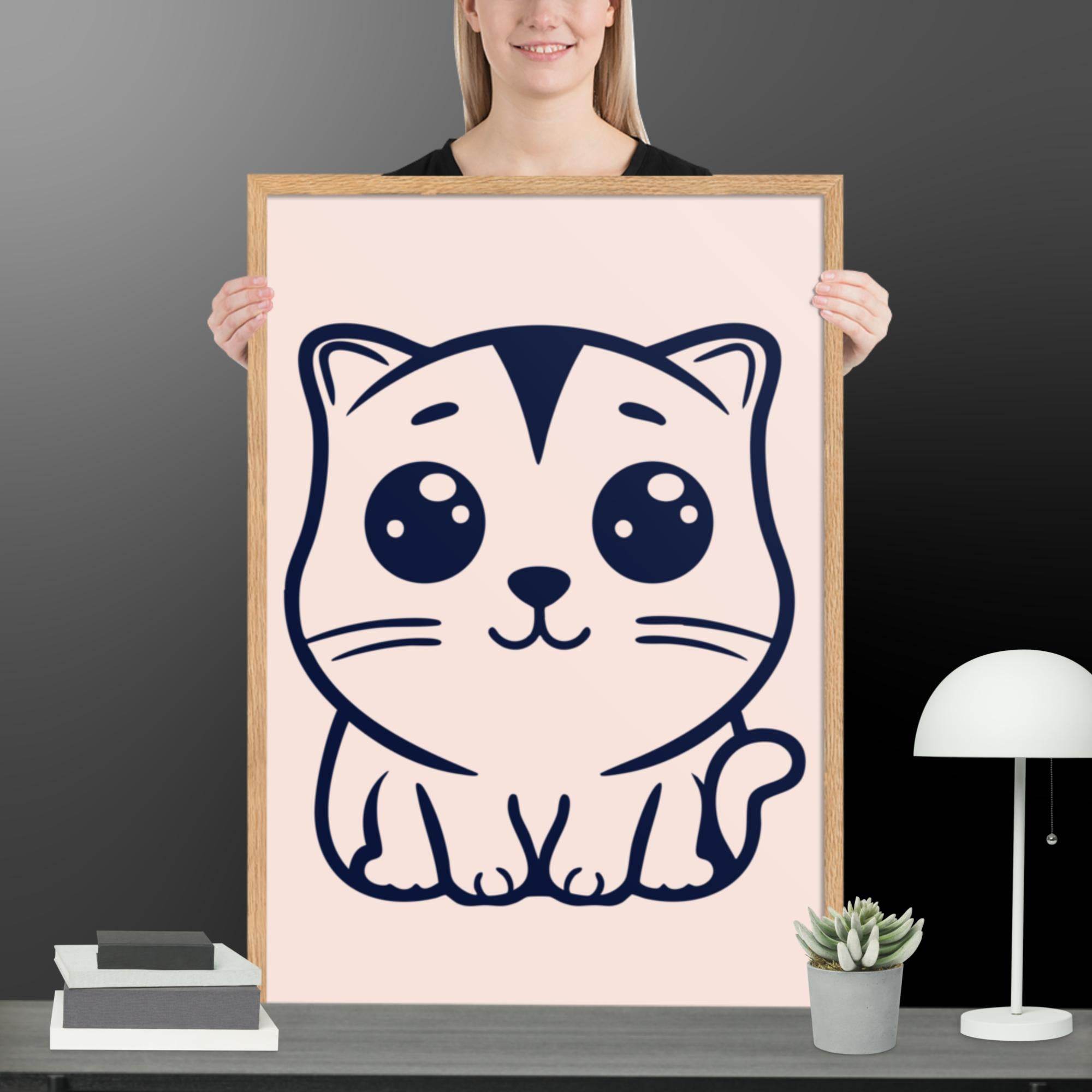 Meow Magic Framed matte paper poster - STYLISHOUR