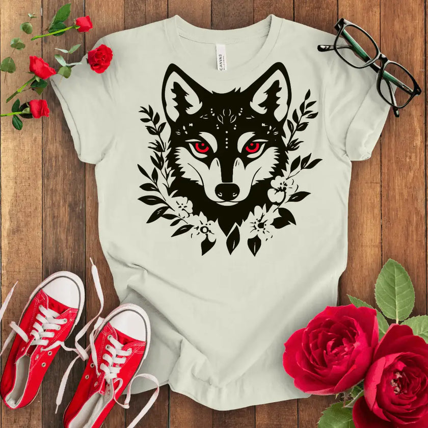 Red Wolf Eye Tee - Fearless Style - STYLISHOUR