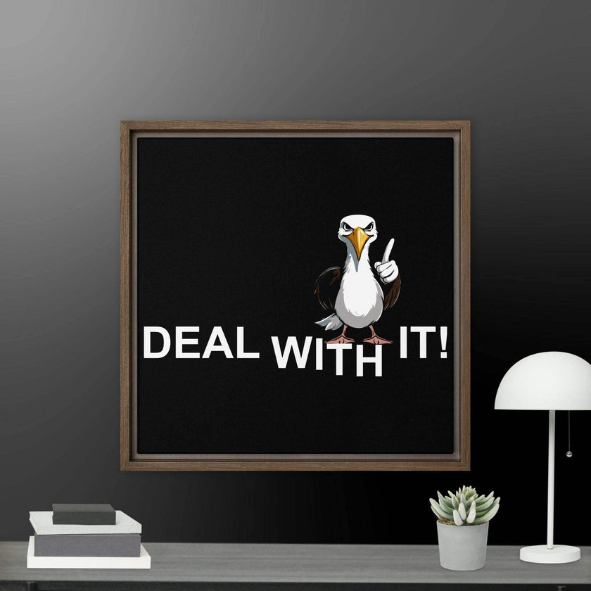 Deal with it Duck Framed canvas - STYLISHOUR