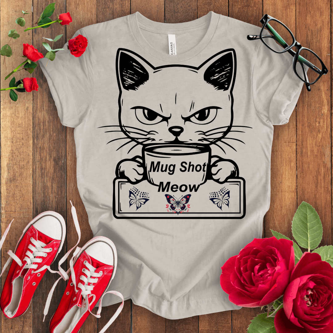 Mug shot Meow T-shirt - STYLISHOUR