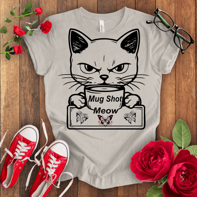 Mug shot Meow T-shirt - STYLISHOUR