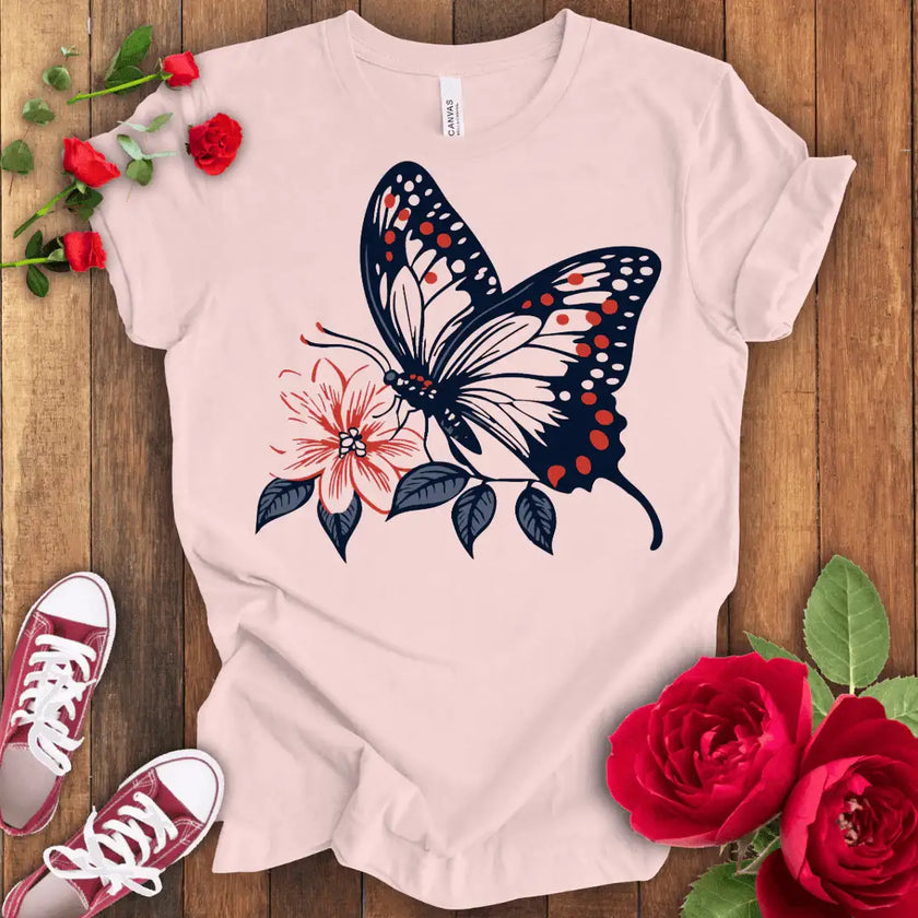 Flutter in Bloom Butterfly T-shirt - STYLISHOUR