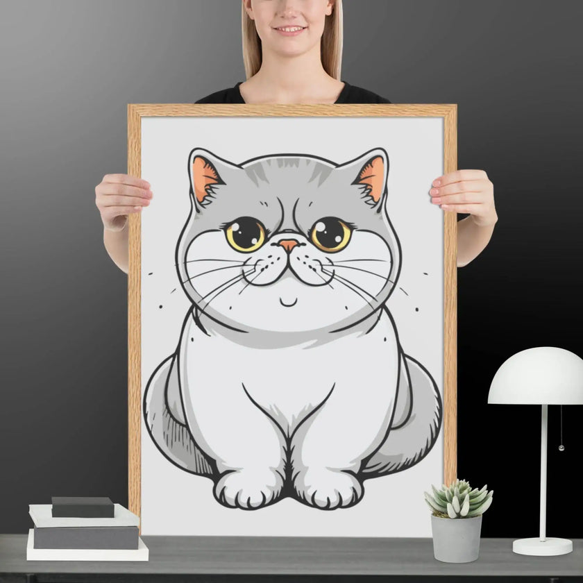 Adorable Cat Framed matte paper poster - STYLISHOUR