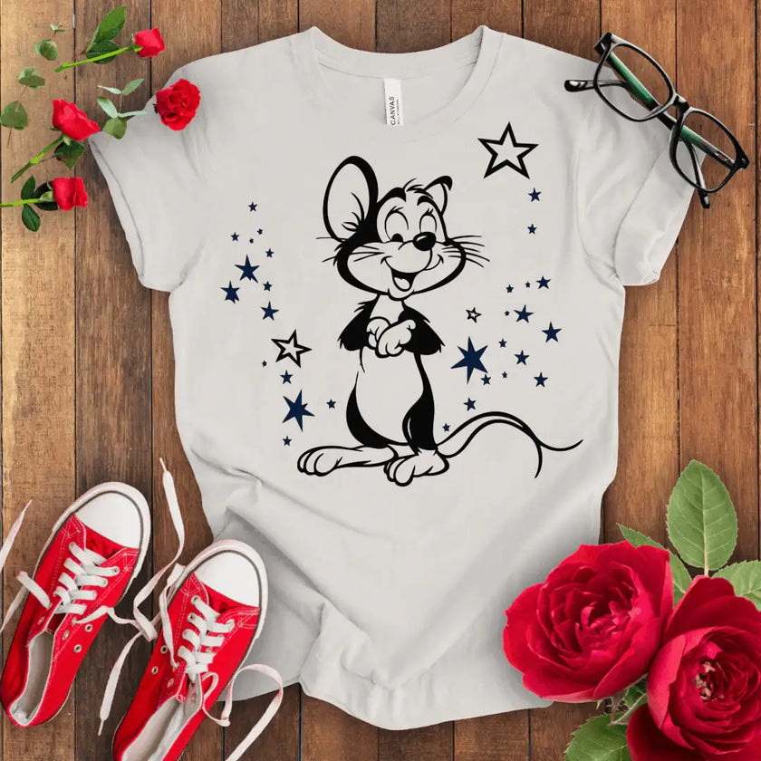 Smiley Mouse Tee: Happy vibes only! - STYLISHOUR