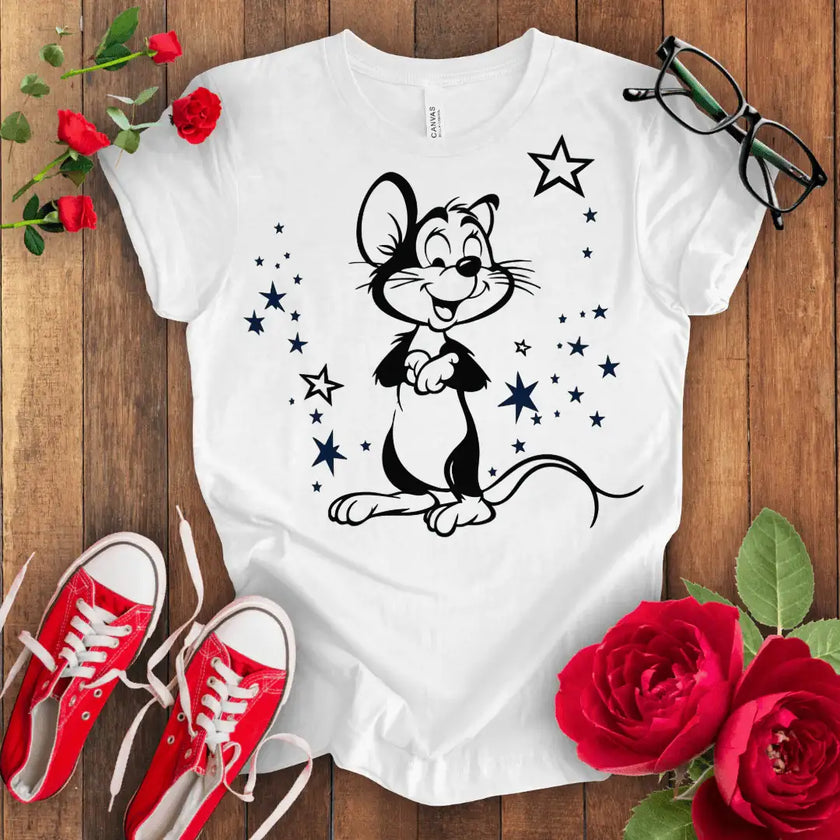 Smiley Mouse Tee: Happy vibes only! - STYLISHOUR