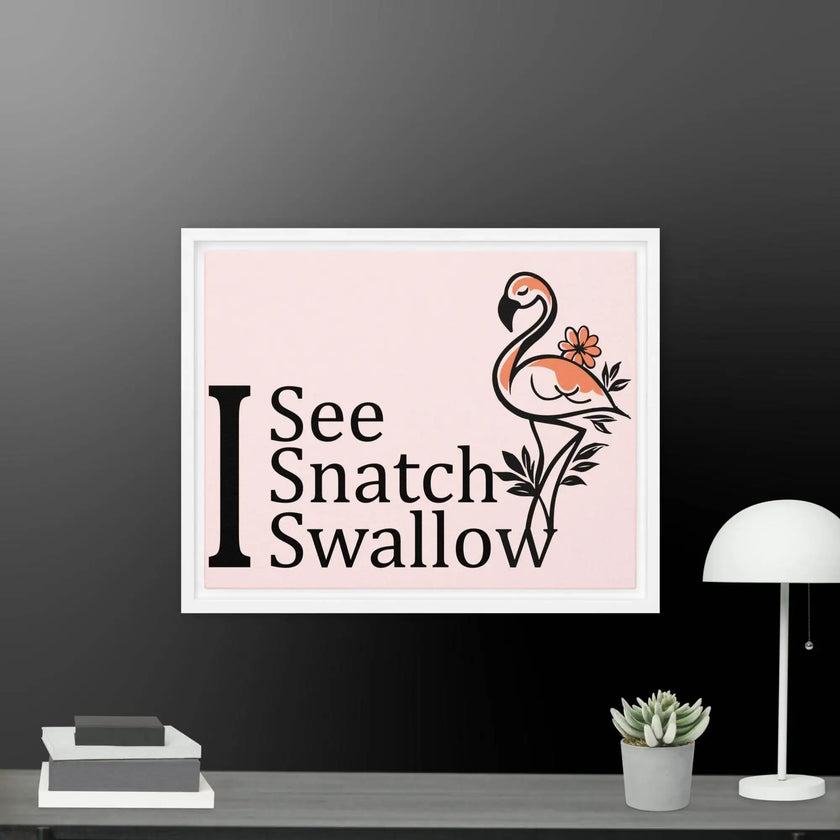 I See Flamingo Framed canvas - STYLISHOUR