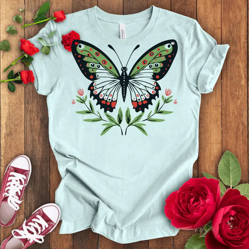 Colors in Flight Butterfly T-shirt - STYLISHOUR