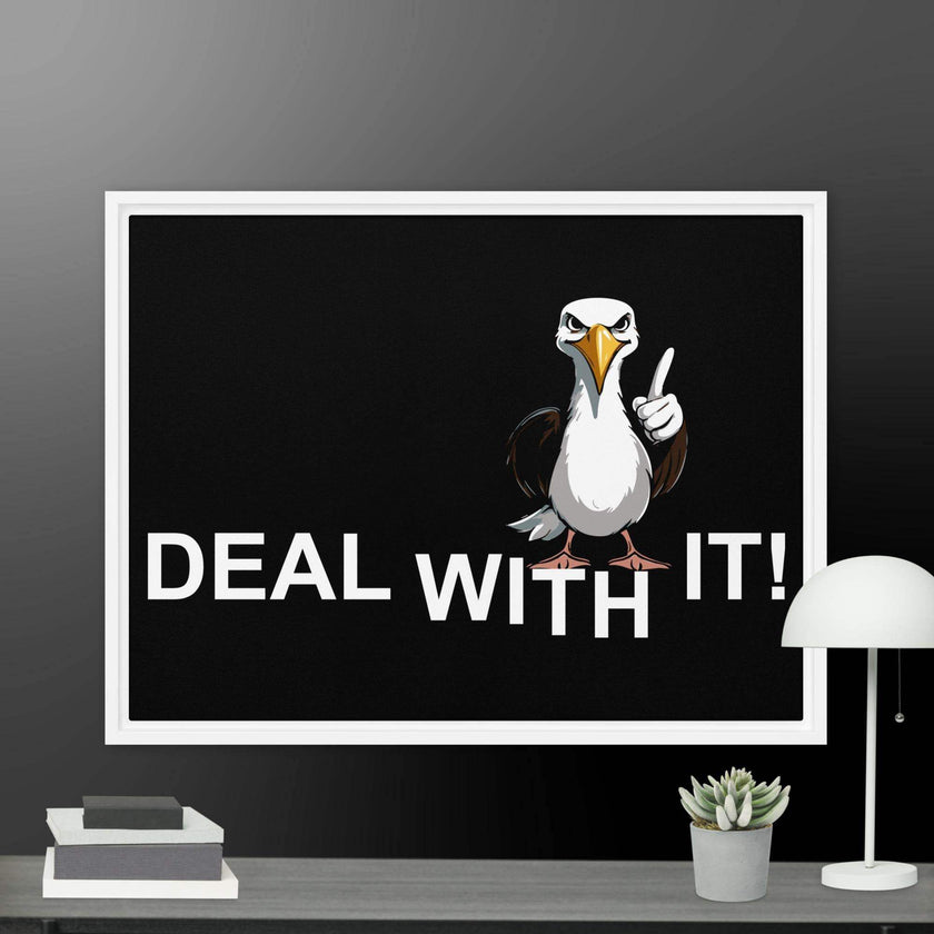 Deal with it Duck Framed canvas - STYLISHOUR