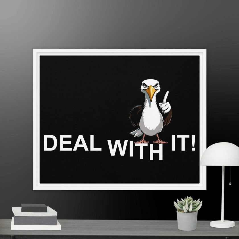 Deal with it Duck Framed canvas - STYLISHOUR
