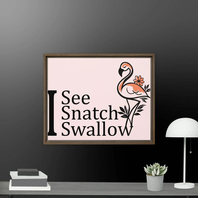 I See Flamingo Framed canvas - STYLISHOUR