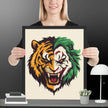 Roaring Madness – Joker Lion Fusion Art Print - STYLISHOUR