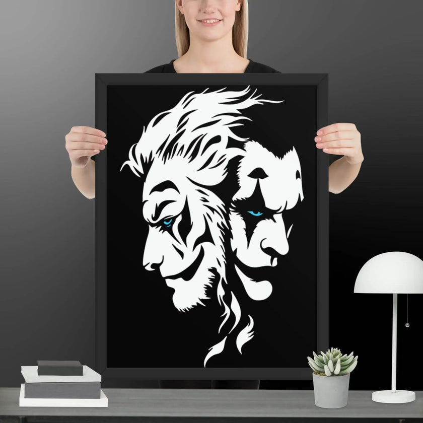 Fusion of Beast and Madness Framed poster - STYLISHOUR