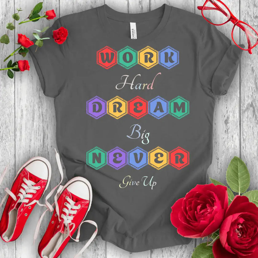 Dream Big Tee: Hustle & Heart T-shirt - STYLISHOUR