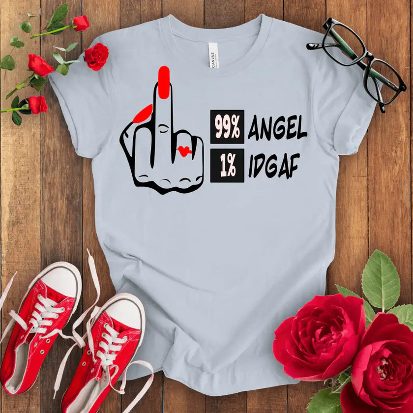 Angel IDGAF T-shirt - STYLISHOUR