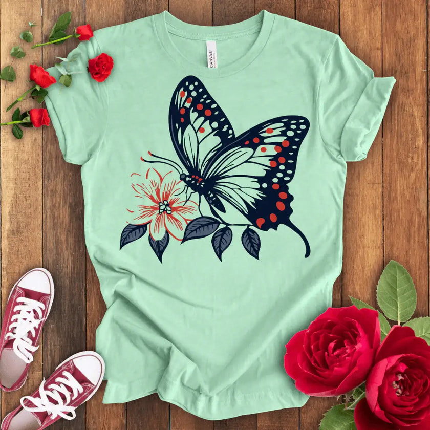 Flutter in Bloom Butterfly T-shirt - STYLISHOUR